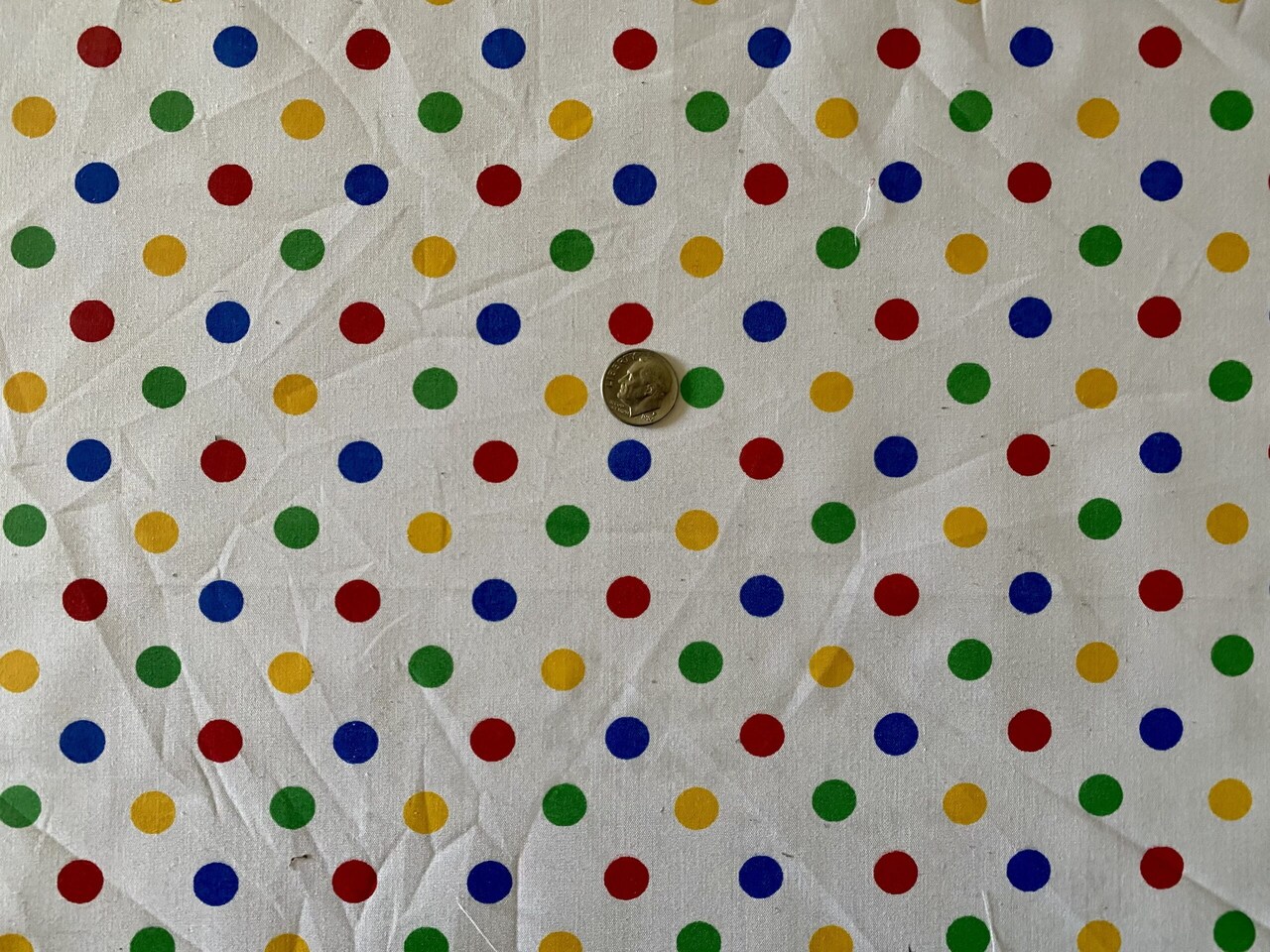 1 Yard Multi Color Small Polka Dot Poly Cotton Fabric for Crafts Bedding Sewing Masks 60" Width